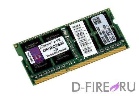 Модуль памяти Kingston 8192Mb 1333MHz SO-DIMM DDR3