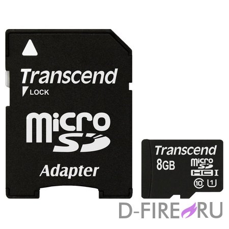 Карта памяти Transcend microSDHC 8GB Class 10